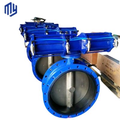 Βιομηχανική βαλβίδα DN400 16 ιντσών κλάσης 150 Offset Double Eccentric Flange Butterfly Valve