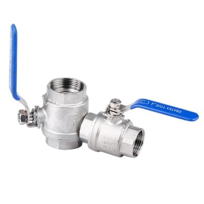 Προσαρμοσμένη 1/2" Ss 304 316L 2PCS 3PC Ατσάλινη βαλβίδα σφαίρας για τον έλεγχο του νερού