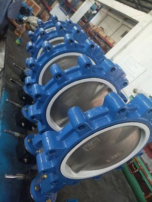 Δυσκολέστατο χυτοσίδηρο SS Lt Wafer τύπου βαλβίδα πεταλούδας με EPDM PTFE σφραγιστικό δαχτυλίδι προσαρμοσμένο