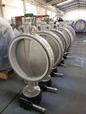 DN50-DN600 Βαλβίδα πεταλούδας από ανοξείδωτο χάλυβα για τη φαρμακευτική βιομηχανία
