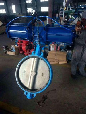 Εγχειρίδιο χαμηλής θερμοκρασίας PN16 PN25 DN40-DN400 300LB Μεταλλική σκληρή σφραγίδα Πνευματική βαλβίδα πεταλούδας