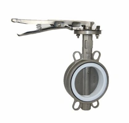 OEM Port Size Βαλβίδα πεταλούδας από ανοξείδωτο χάλυβα/ατσάλι άνθρακα με χειροκίνητη λειτουργία