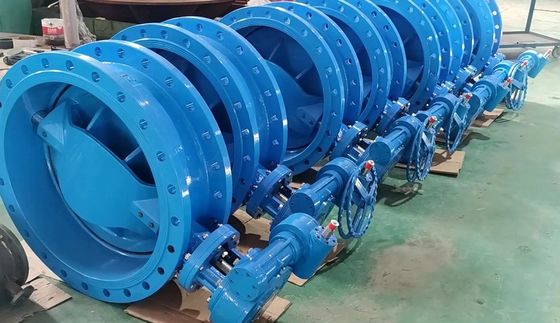 Εξαιρετικό ευέλικτο σίδερο EPDM επιπλακωμένο Wras Βιομηχανικός έλεγχος διπλή εκκεντρική φλέβα βαλβίδα πεταλούδας