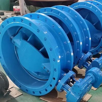 PN10 PN16 PN25 CLASS150 Διπλή φτερούγα διπλή εκτροπή εκκεντρική βαλβίδα πεταλούδας με ηλεκτρική πνευματική