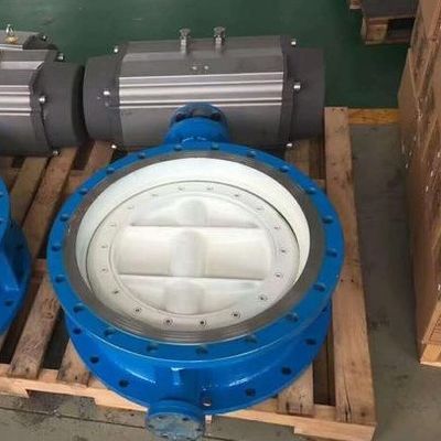 PN10 PN16 PN25 CLASS150 Διπλή φτερούγα διπλή εκτροπή εκκεντρική βαλβίδα πεταλούδας με ηλεκτρική πνευματική