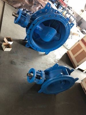 DN150 DN1800 Βαλβίδα πεταλούδας PN16 Διπλή φλάνζα Διπλή εκκεντρική μαλακή σφραγισμένη BS5163