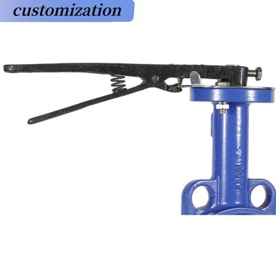 Βιομηχανική δομή διαφράγματος EPDM PTFE Wafer Butterfly Valve με ευέλικτο σιδηροειδές μοχλό