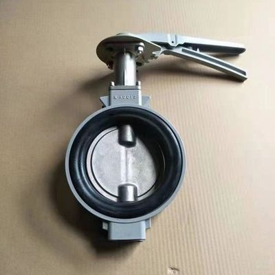 EPDM PTFE Σφραγίσματος Αλουμινίου Σύνθεσης Σώμα Wafer πεταλούδα βαλβίδα για την αντοχή στη διάβρωση