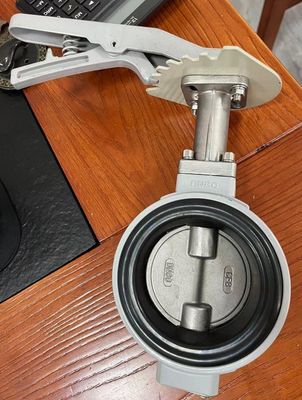 EPDM PTFE Σφραγίσματος Αλουμινίου Σύνθεσης Σώμα Wafer πεταλούδα βαλβίδα για την αντοχή στη διάβρωση
