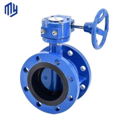 800mm Stock Gummed Double Flanges Butterfly Valve Μεγάλο μέγεθος PN16 DN1000 Κατάλληλο