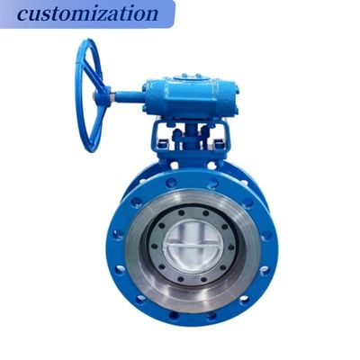 800mm Stock Gummed Double Flanges Butterfly Valve Μεγάλο μέγεθος PN16 DN1000 Κατάλληλο
