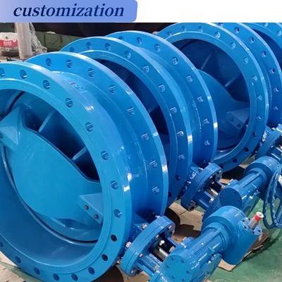 Βιομηχανική βαλβίδα DN400 16 ιντσών κλάσης 150 Offset Double Eccentric Flange Butterfly Valve