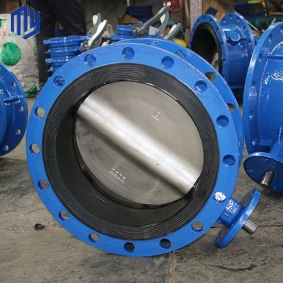 Διπλή εκκεντρική φτερούγα PVC βαλβίδα πεταλούδας και πνευματική ενεργοποίηση για βιομηχανικές