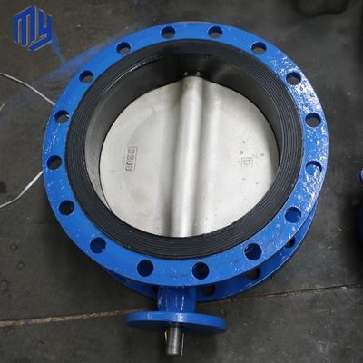 Διπλή εκκεντρική φτερούγα PVC βαλβίδα πεταλούδας και πνευματική ενεργοποίηση για βιομηχανικές
