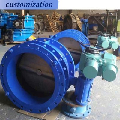 ANSI DIN BS Standard Double Flange Butterfly Valve για προσαρμοσμένες εφαρμογές