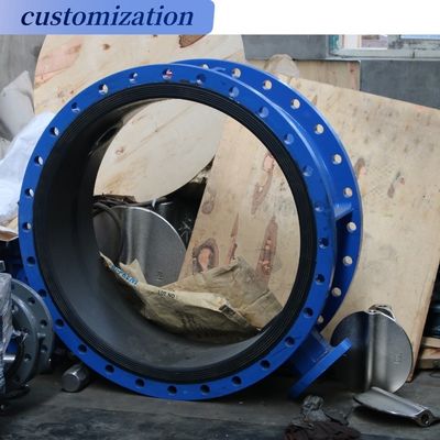 Βιομηχανική DN600 PN10 PN25 NBR Καθίσμα Ηλεκτρική βαλβίδα πεταλούδας διπλής φλεγκής γρήγορο άνοιγμα