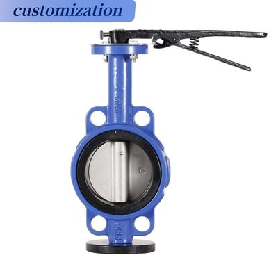 OEM Port Size Lever Ενεργοποιημένο πλήρως με PTFE επικαλυμμένο συγκεντρωτικό DIN BS Control Butterfly Valve