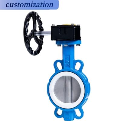 OEM Port Size Lever Ενεργοποιημένο πλήρως με PTFE επικαλυμμένο συγκεντρωτικό DIN BS Control Butterfly Valve