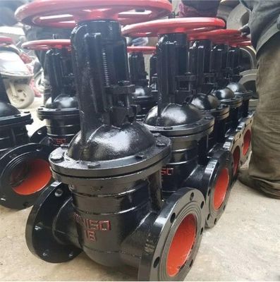 Βιομηχανία 100 mm WCB βαλβίδα πύλης χυτοσίδηρου με αυξανόμενο στέλεχος και χαλκό χαλκού μεταλλικό κάθισμα