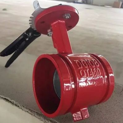 OEM Μεγέθος θύρας ευέλικτης σιδηρουργικής ελαστικής με επένδυση γροουφωμένης βαλβίδας πεταλούδας για σύστημα πυρόσβεσης