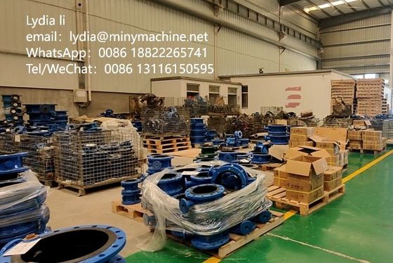 Δομή διαφραγμού DN1200 Σκουλήκι Gear Cast Iron Flange Βαλβίδα πεταλούδας για Βιομηχανική