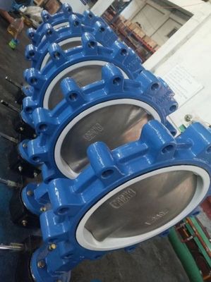 Υδάτινα μέσα βαλβίδες πεταλούδας SS316 χυτοσίδηρο As4087 WCB PN16 PN21 τύπος συνδέσμου