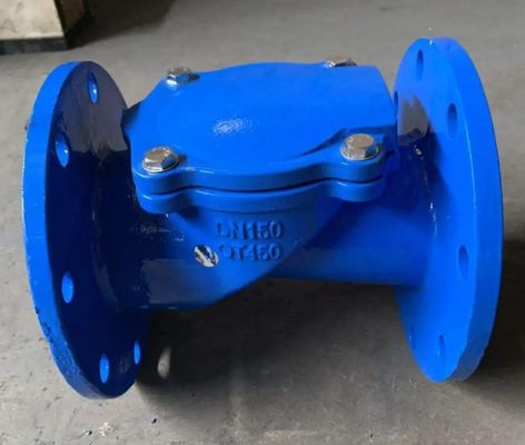 Υποστήριξη DN200 BS AWWA ευέλικτη χυτοσίδηρος χάλυβα σιωπηλή ελαστική πλάκα swing check valve