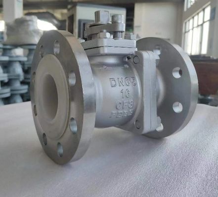 OEM Port Size Ατσάλινη βαλβίδα σφαίρας φλάντζης με ISO5211 High Pad CF8 CF8m F304/F316