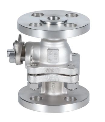 Dn15-200 WCB SS201 SS304 SS316 Πνευματική βαλβίδα σφαίρας νερού με φτερό με δομή σταματήσεως