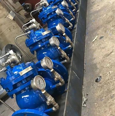 Ανθεκτικό χυτοσίδηρο ANSI 150LB JIS 10K pn16 WCB Υδραυλικό διάφραγμα νερού Πολυλειτουργική βαλβίδα ελέγχου αντλίας