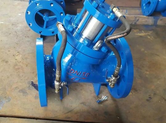 Ανθεκτικό χυτοσίδηρο ANSI 150LB JIS 10K pn16 WCB Υδραυλικό διάφραγμα νερού Πολυλειτουργική βαλβίδα ελέγχου αντλίας