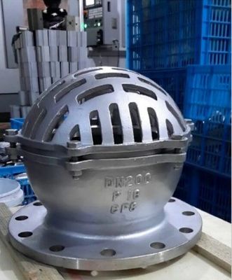 DN150 PN16 GGG50 Δυνατή βαλβίδα ποδιού από σίδηρο με στεγνωτήρα από ανοξείδωτο χάλυβα για αντλία αερίου