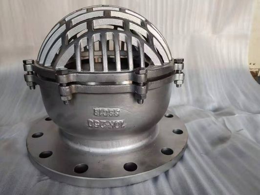 DN150 PN16 GGG50 Δυνατή βαλβίδα ποδιού από σίδηρο με στεγνωτήρα από ανοξείδωτο χάλυβα για αντλία αερίου