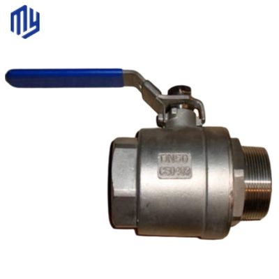 1000psi Bsp Thread 1/2" SS304/316L 2PCS Ατσάλινη βαλβίδα σφαίρας για επεξεργασία νερού
