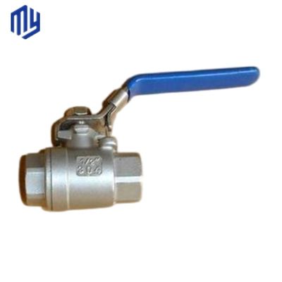 Προσαρμοσμένη 1/2" Ss 304 316L 2PCS 3PC Ατσάλινη βαλβίδα σφαίρας για τον έλεγχο του νερού