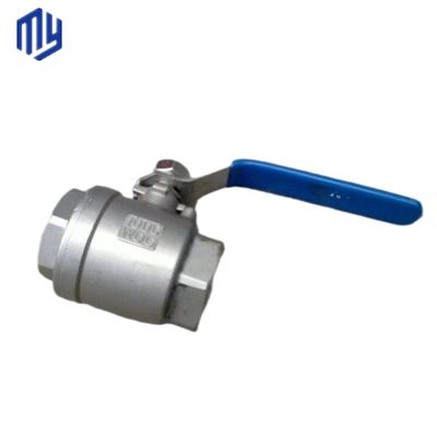 Προσαρμοσμένη 1/2" Ss 304 316L 2PCS 3PC Ατσάλινη βαλβίδα σφαίρας για τον έλεγχο του νερού