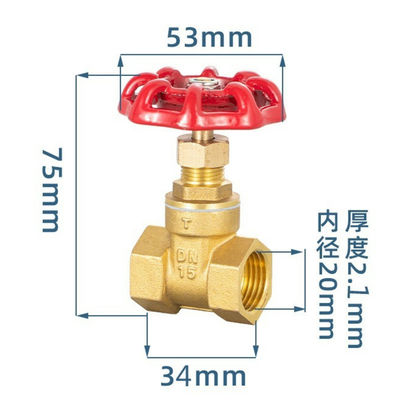 Προσαρμοσμένο 4 min 6 min All Copper Gate Valve 2 Inch DN15 Μετρητής νερού DN20 Νερό βρύσης